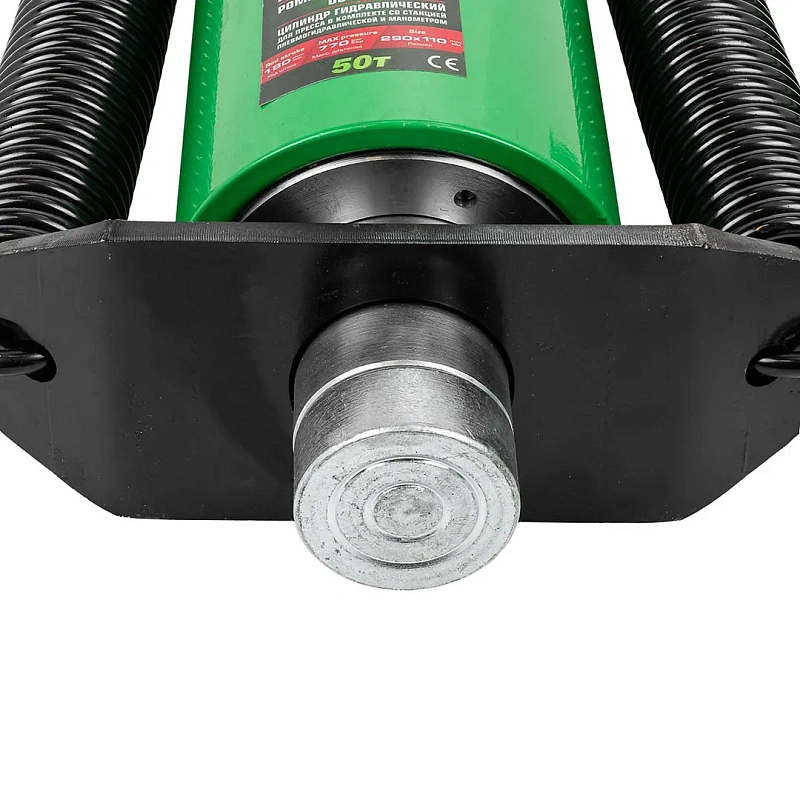 Цилиндр гидравлический для пресса в комплекте со станцией гидравлической и манометром 50 т RockForce RF-0101-3Y[ из 2-х частей]