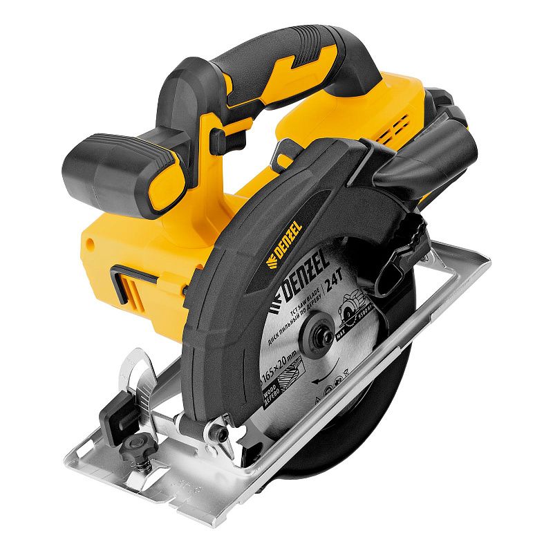 Пила циркулярная аккумуляторная CCSH-20-165, 165 мм, Li-Ion, 20 В Denzel 27405