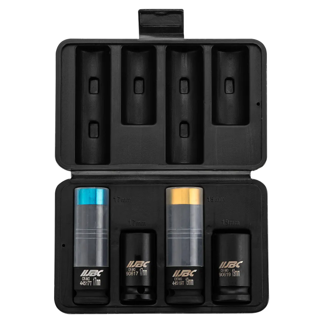 Набор головки-экстракторы 17, 19 мм, глубокие ударные головки 17, 19 мм 1/2" 6-гр JBC JBC-4035D