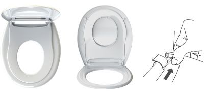 Сидение унитаза универсальное "СЕМЕЙНОЕ", белый, полипропилен СУ80С.09.80 УКЛАД