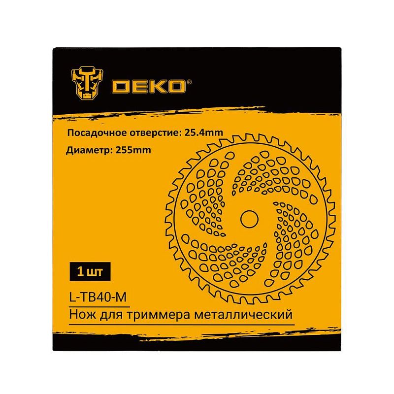 Нож для триммера L-TB40-M D 255 мм DEKO 084-2024