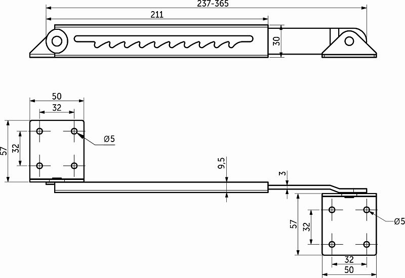 Механизм подъема столешницы парты под углом 10 положений с уголками AKS 115668