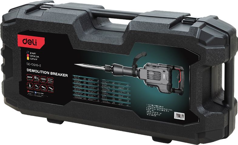Молоток отбойный Deli RS DE-DG15-2E 1800 Вт, 65 Дж, 2100 уд/мин, кейс