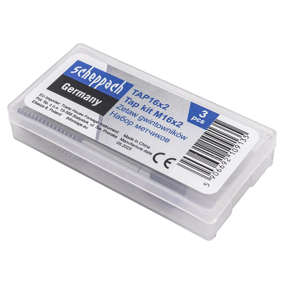 Метчик M16x2 3 шт Scheppach Sch-TAP16x2