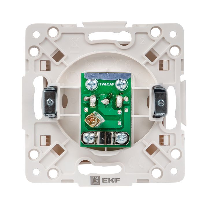 Стокгольм Механизм Розетки TV 1-местной 75Ом 5-862МГц винтовые клеммы белый EKF PROxima EYA00-027-10