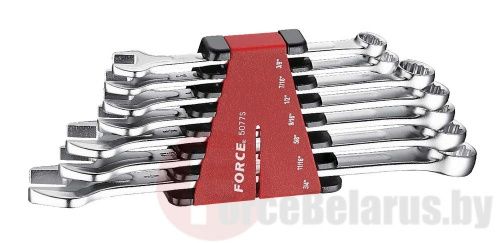 Набор дюймовых комбинированных ключей 7 пр. Force 5077S
