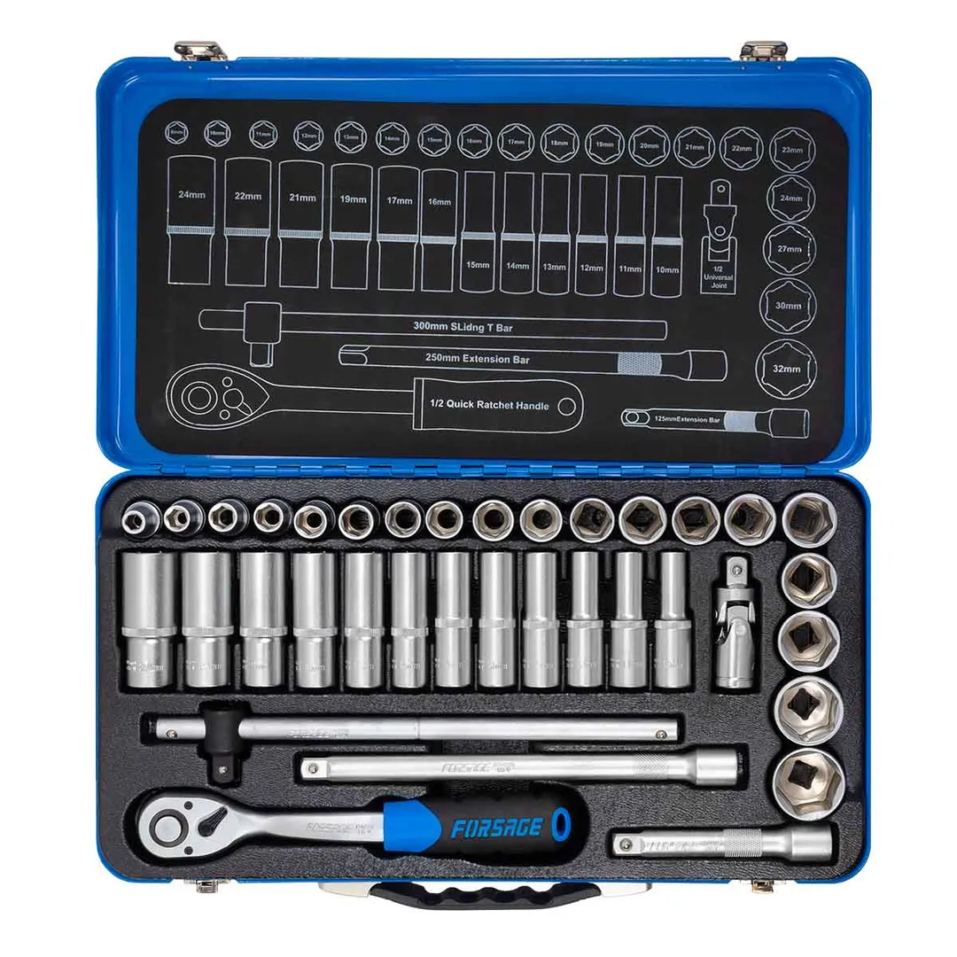 Набор инструментов 36 пр. 1/2'' 6-гр Forsage F-4362M