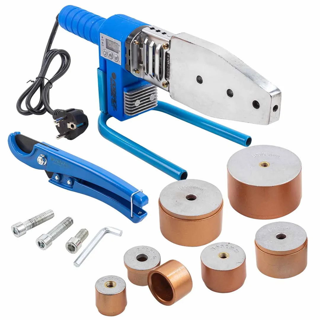 Аппарат для сварки полимерных труб 1000W, 6 насадок: 20, 25, 32, 40, 50, 63 мм Forsage F-PW-1002