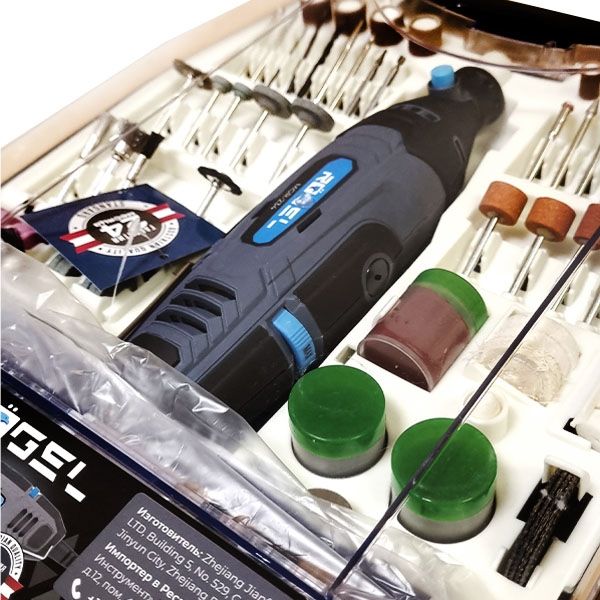 Гравировальная шлифмашина, 150 Вт, 10000-30000 об/мин, гибкий вал, 234 предмета RÖGEL MGR-234