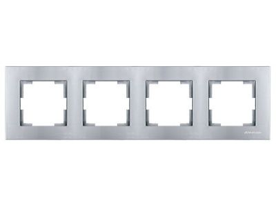 Рамка 4-ая горизонтальная серебро, RITA, Mutlusan 22208001482