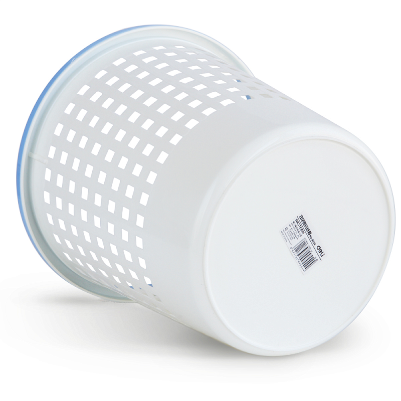 Урна для мусора "Deli", 11.5 л, пластик, белый, голубой