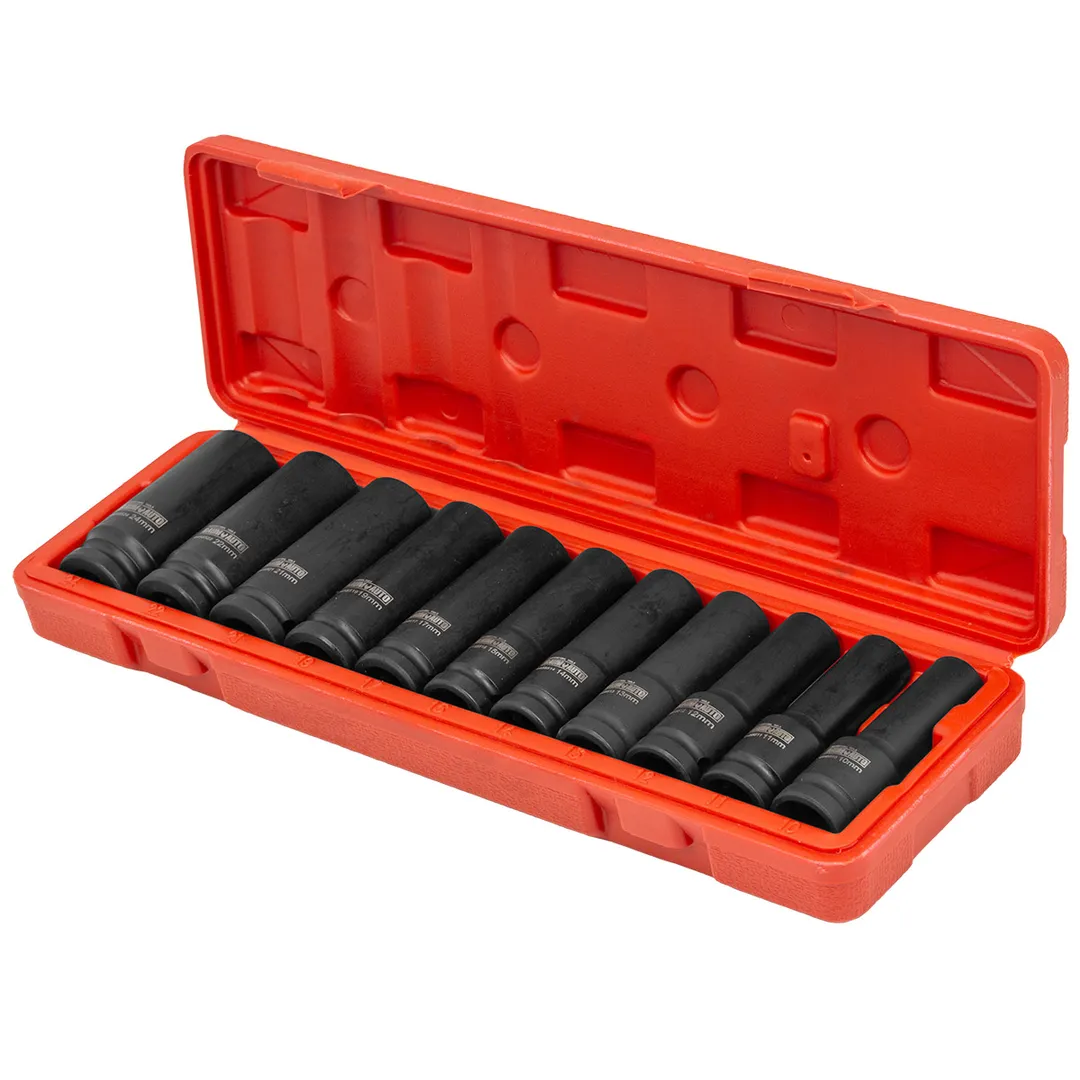 Набор головок ударных глубоких 10-24 мм 1/2'' 6-гр 11 пр BaumAuto BM-4117-5MPB