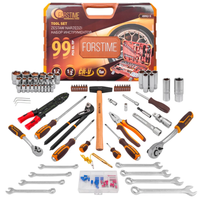 Набор инструментов 99 пр 1/4''&1/2'' FORSTIME FT-4992-5