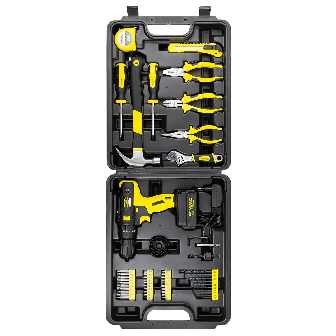 Аккумуляторный шуруповерт с набором инструментов 57 пр, 12V, 1.3Ah WMC TOOLS WMC-1057
