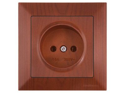 Розетка 1-ая, скрытая, б/з, вишня, DARIA, 10 A, 250 V, IP 20, Mutlusan 21206010256