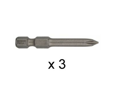 Бита PH1 49 мм 3 шт Bosch 2607001526