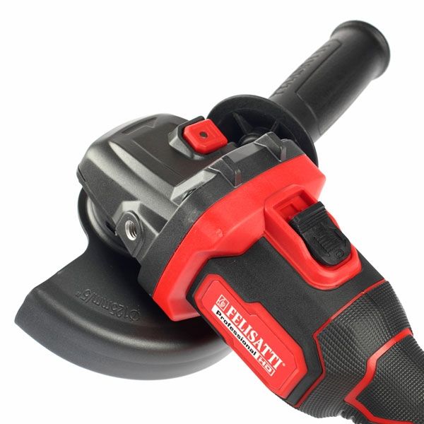 Аккумуляторная угловая шлифовальная машина,диск 125 мм (кейс, 2 аккум. 5,0 Ач, ЗУ 4А) Felisatti FT15808 Felisatti