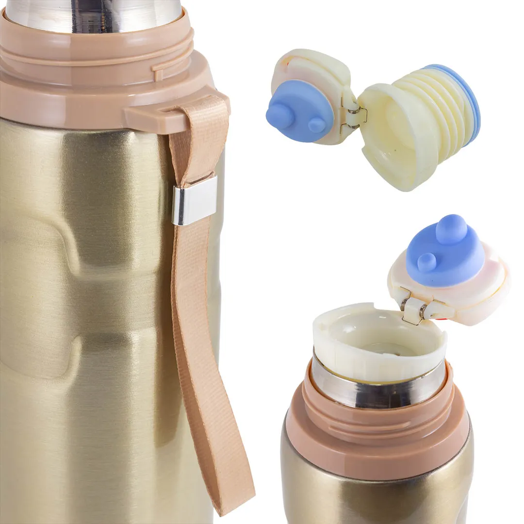 Термос для напитков 750 мл, нерж.сталь, золотистый Forsage F-750G