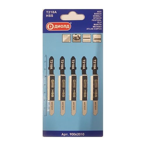 Пилки для лобзика по металлу T 218 A мет. Диолд 90062010