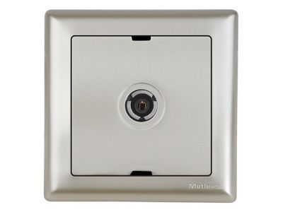 Розетка ТВ, переходная, скрытая, титан, DARIA, Mutlusan 21201700183