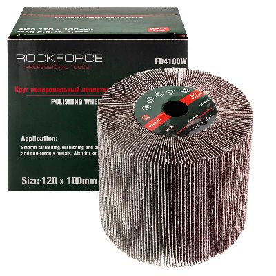 Насадка шлифовальная 120х100 мм Grit 100 RockForce RF-FD4100W