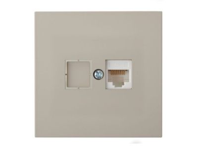 Розетка 1-ая компьютерная, скрытая песочная, Carre, Bylectrica РК18-6611 песочн