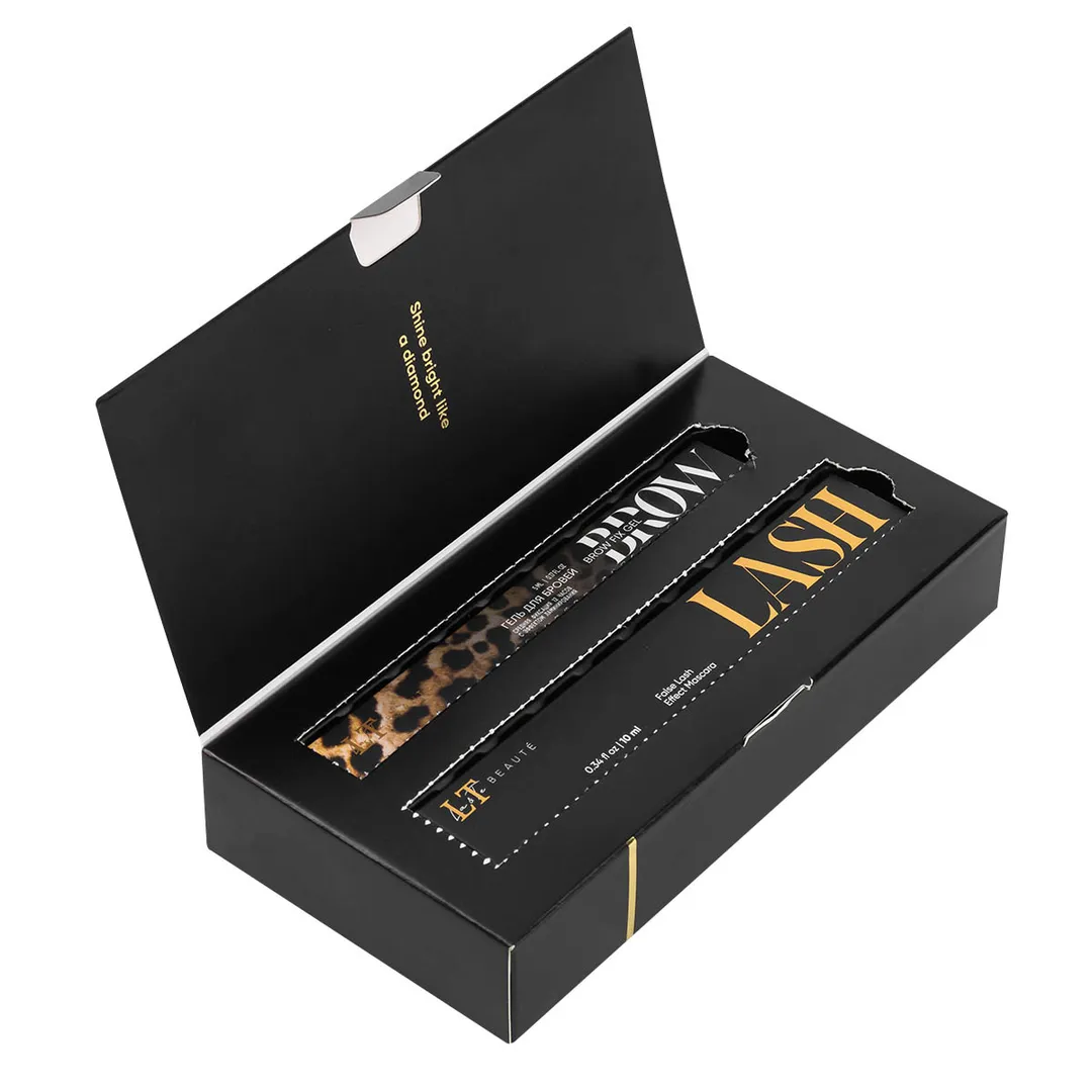 Набор ''Эффектный дуэт, тушь для ресниц с эффектом накладных ресниц и гель для бровей'' La and Te beaute LT-gift(black)
