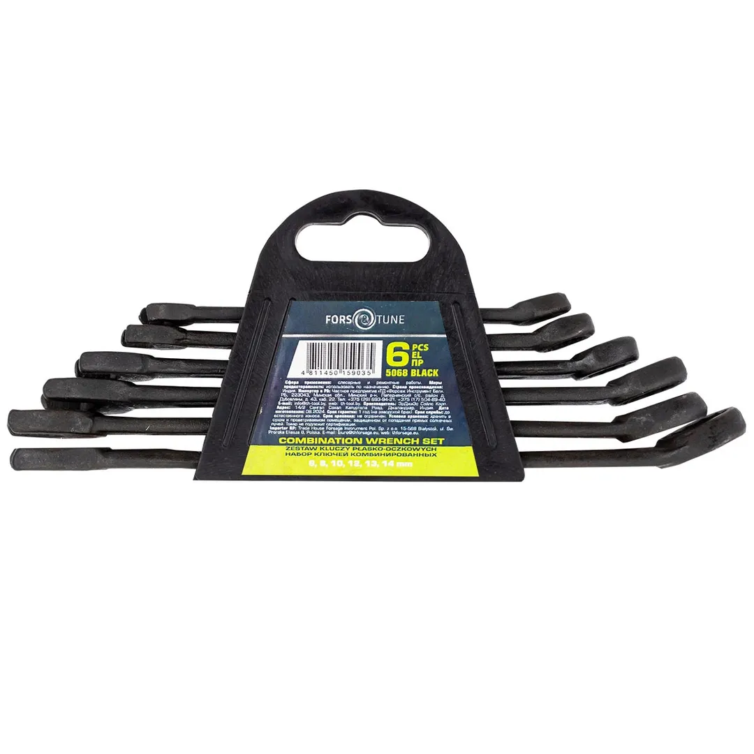 Набор комбинированных ключей 6 пр, 6, 8, 10, 12-14 мм FORSandTUNE FORSandTUNE-5068 BLACK