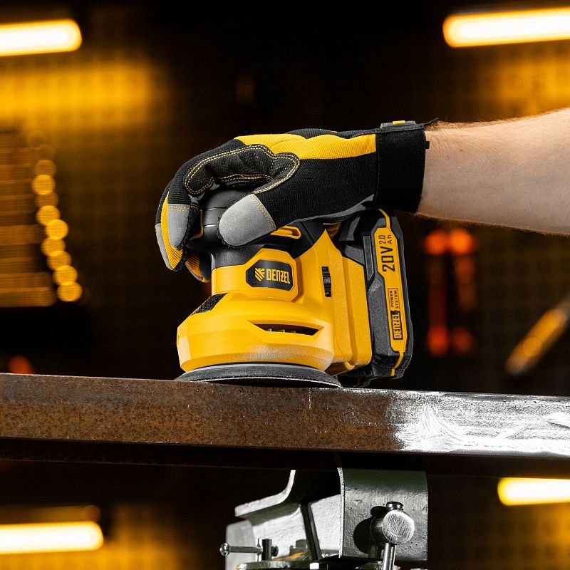 Машина шлифовальная эксцентриковая аккумуляторная CROSH-20-125, Li-Ion, 20 В Denzel 28901