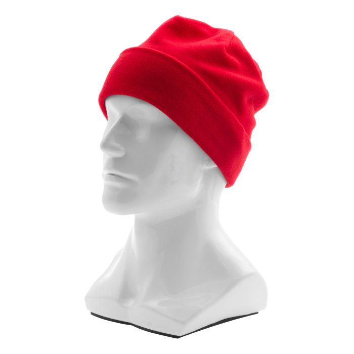 Шапка с отворотом из флиса для взрослых, размер 56-57, красная Сибртех 68821