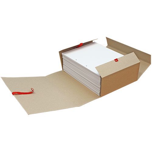 Папка для бумаг с завязками, 100 мм, 4 завязки, крафт