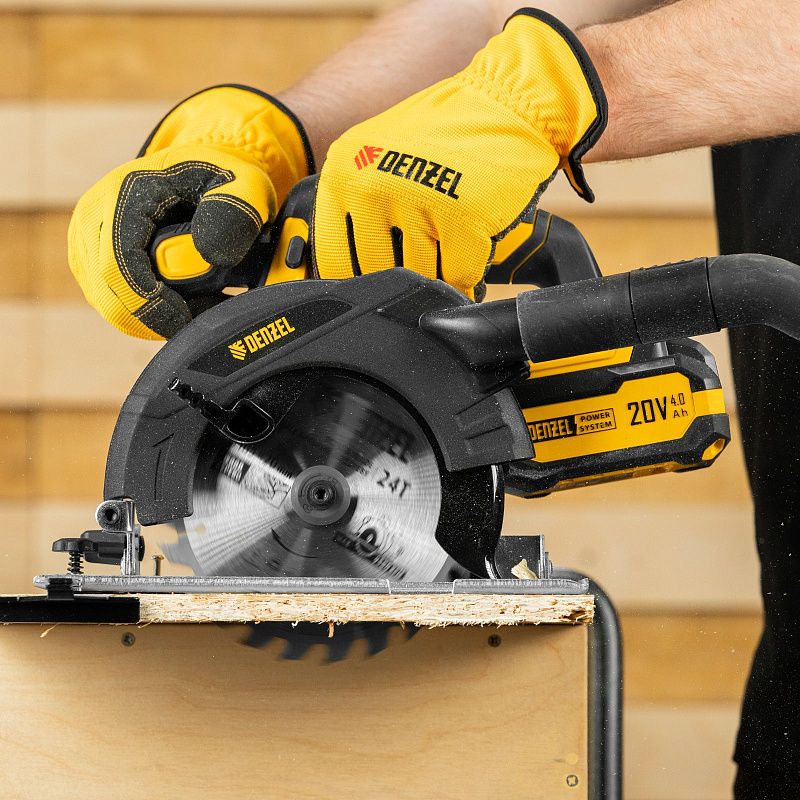 Пила циркулярная аккумуляторная CCSH-20-165, 165 мм, Li-Ion, 20 В Denzel 27405