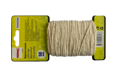 Веревка хлопковая для крепежа растений 50 м WMC TOOLS WMC-TG9403006