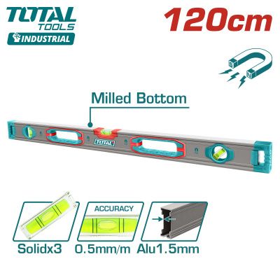 Уровень магнитный 1200 мм TOTAL TMT212028M