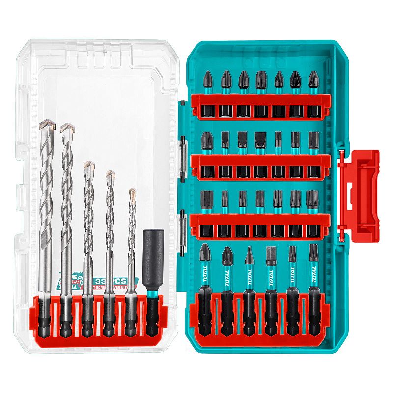 Набор сверл по бетону и бит TOTAL TACSDL11303 (33 шт)
