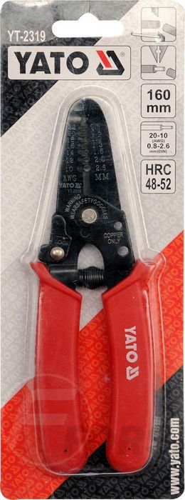 Щипцы-съемник изоляции проводов 0.8-2.6/20-10 AWG Yato YT-2319