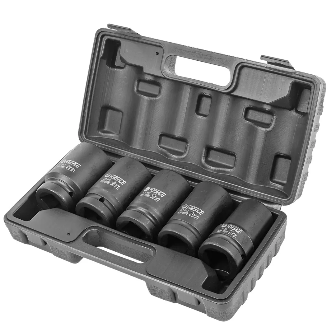 Набор головок ударных глубоких 5 пр., 1" 6-гр. 27, 32, 33, 36, 41 мм Forsage F-8051-5MPB