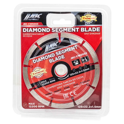 Алмазный отрезной круг 125х22,2х1,5 мм JBC JBC-CW6003
