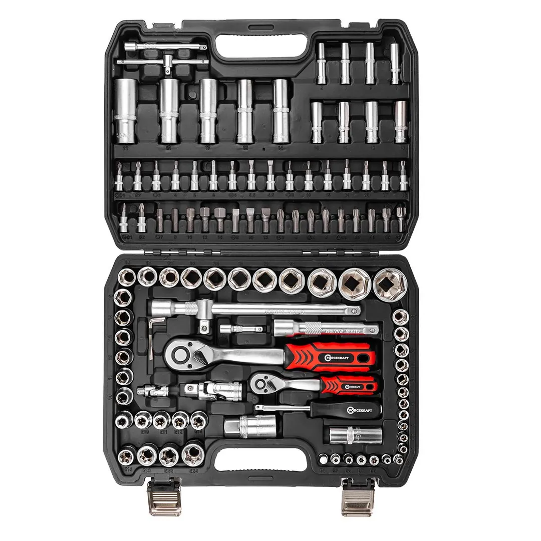 Набор инструментов 108 пр. 1/4''&1/2'' 6-гр. ForceKraft FK-41082