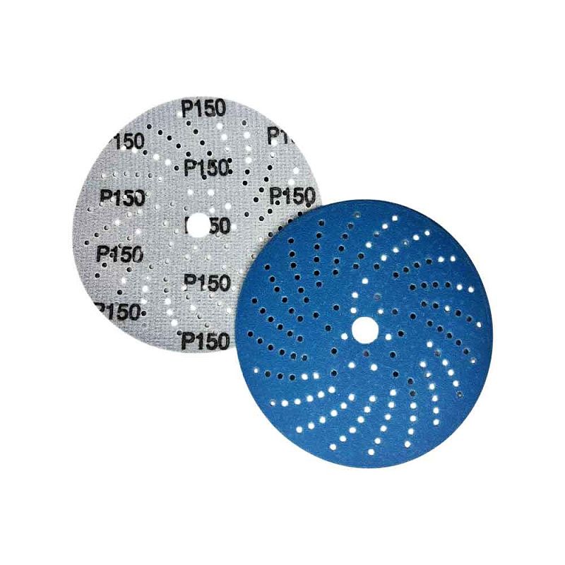 Круг шлифовальный Ø150 мм мультипылеотвод P320 (цирконий на пленке) Horex GTA211F320