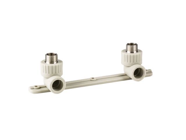 Колено ПП комб.под смеситель нар. 20х1/2", серое, угольник РосТурПласт 11057