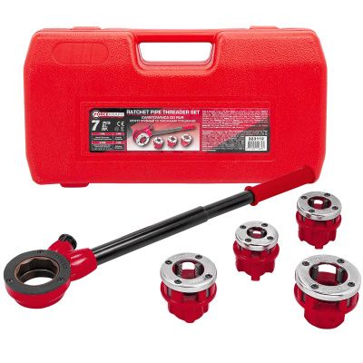 Клупп трубный со сменными плашками 9 пр. ForceKraft FK-323112