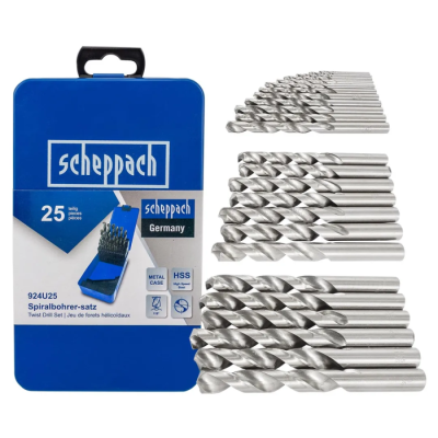 Набор сверл по металлу 1-13 мм 25 пр Scheppach Sch-924U25