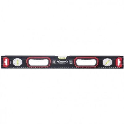 Уровень алюминиевый, усиленный, фрезерованный, 3 глазка, двухкомпонентные рукоятки, 1000 мм. Matrix 34363