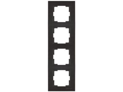 Рамка 4-ая вертикальная черная, RITA, Mutlusan 2220 800 2484