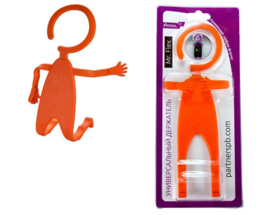 Держатель универсальный Mr.Flex, силиконовый, гибкий, оранжевый OLMIO 5429