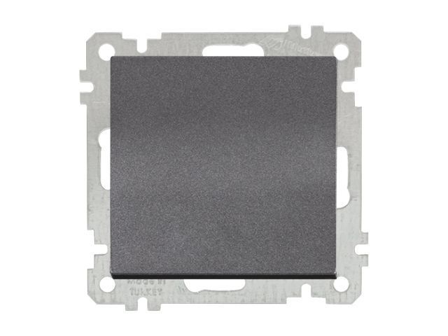 Выключатель 1-клав., скрытый, винт. зажим дымчатый, ELITRA, 10 A, 250 V, IP 20 Mutlusan 2270 401 0295