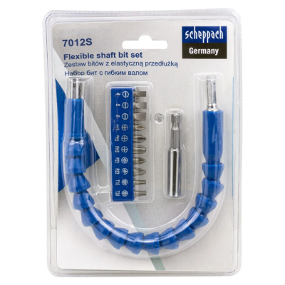 Набор бт PH, PZ. SL, Torx 1/4" в комплекте с гибким валом 12 пр Scheppach Sch-7012S