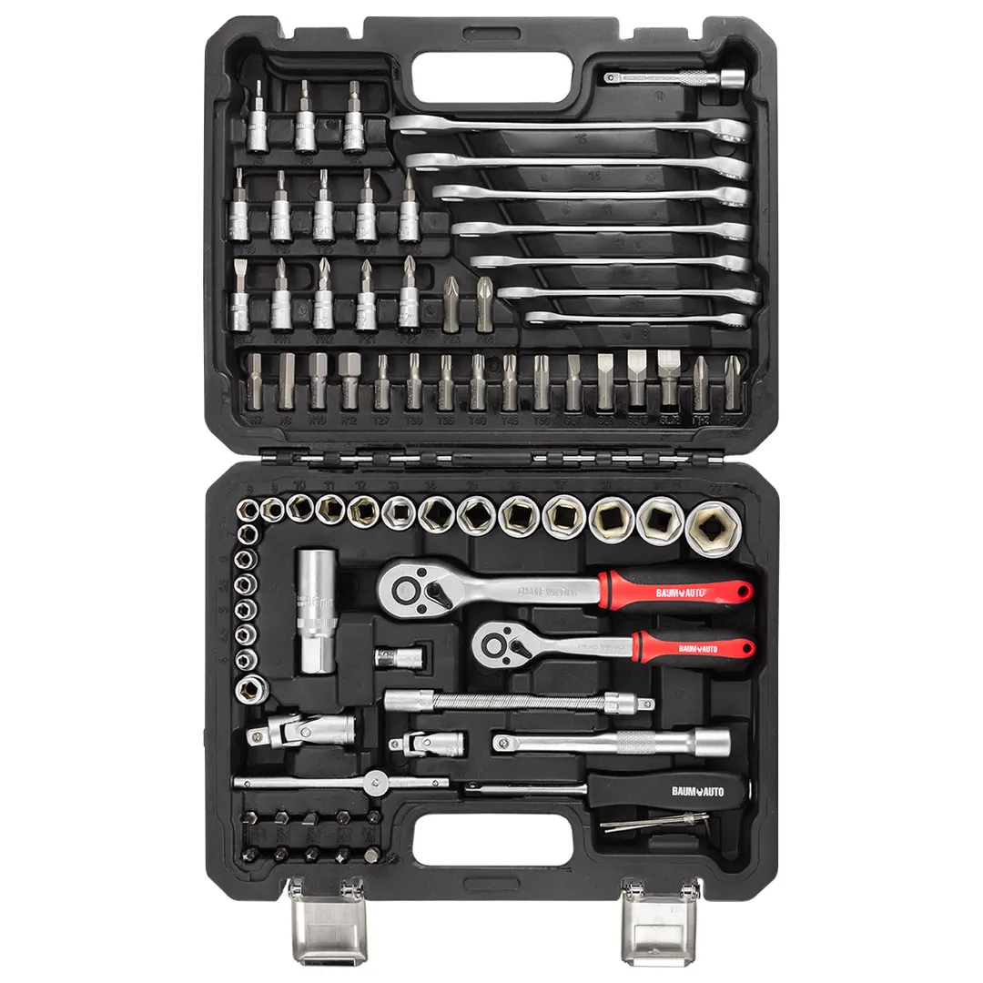 Набор инструментов 82 пр. 1/4''&3/8'', 6-гр. BaumAuto BM-4821-5DS