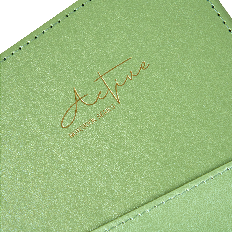 Блокнот "3223-10", А5, 80 листов, линейка, зеленый